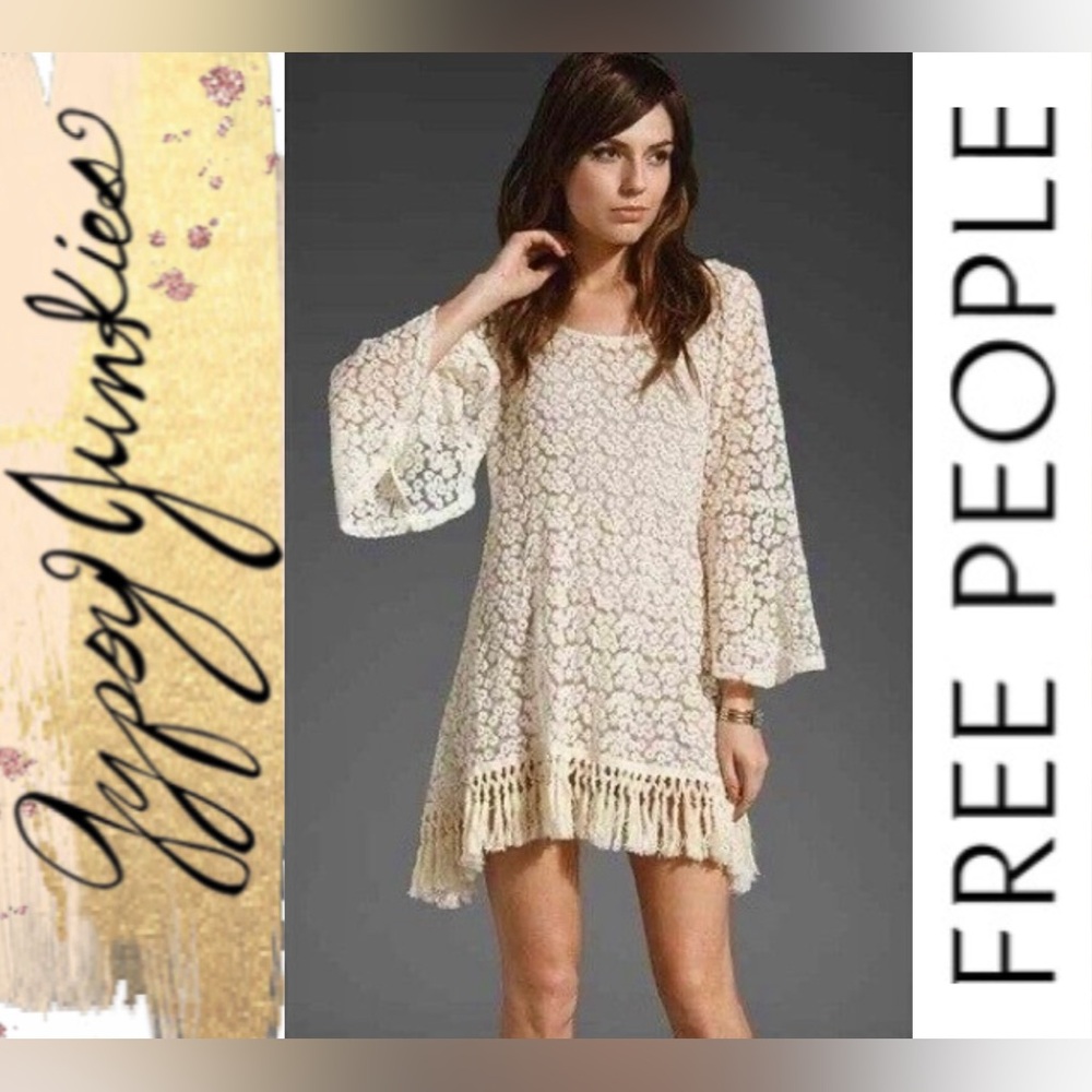 GYPSY JUNKIES "Mimi Daisy" Look-A-Like Lace Crochet Tunic, Unbranded, Sz Small